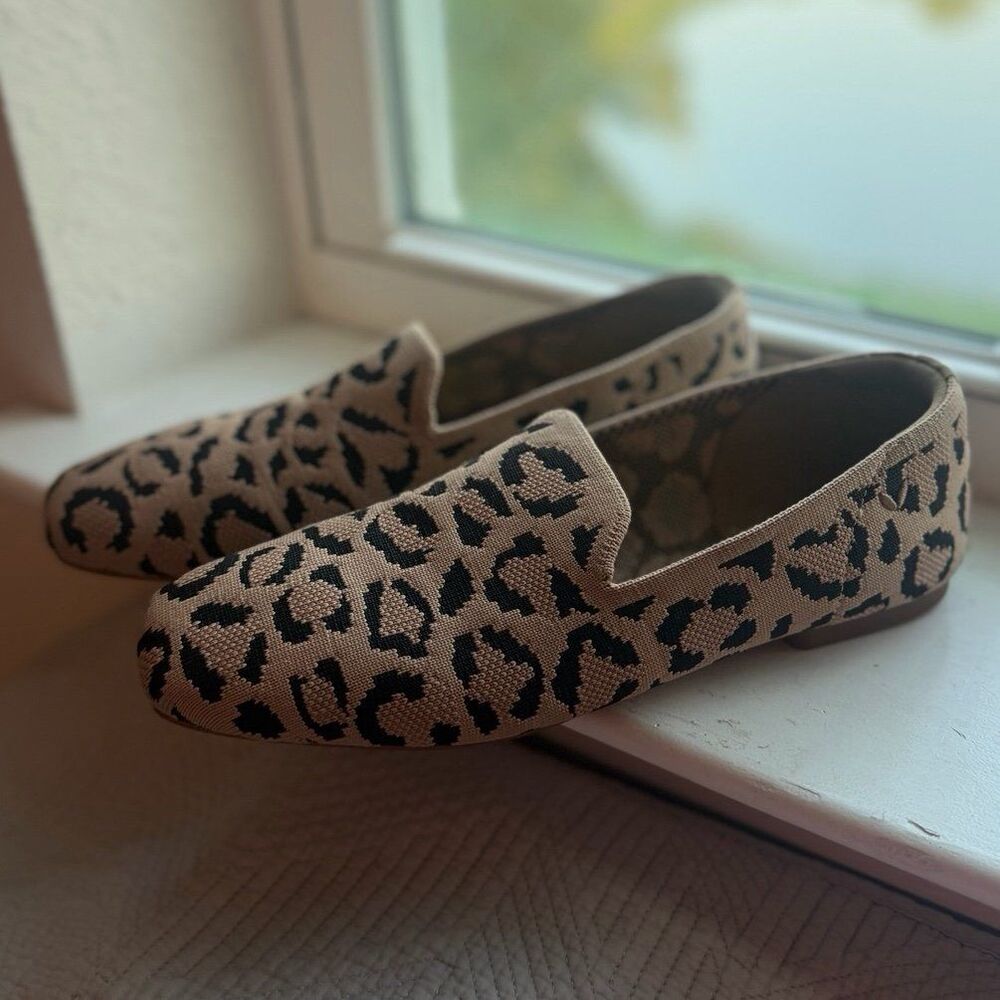 VIVAIA Samantha Water Repellent Square Toe Loafers in Leopard Women’s Size 39.5